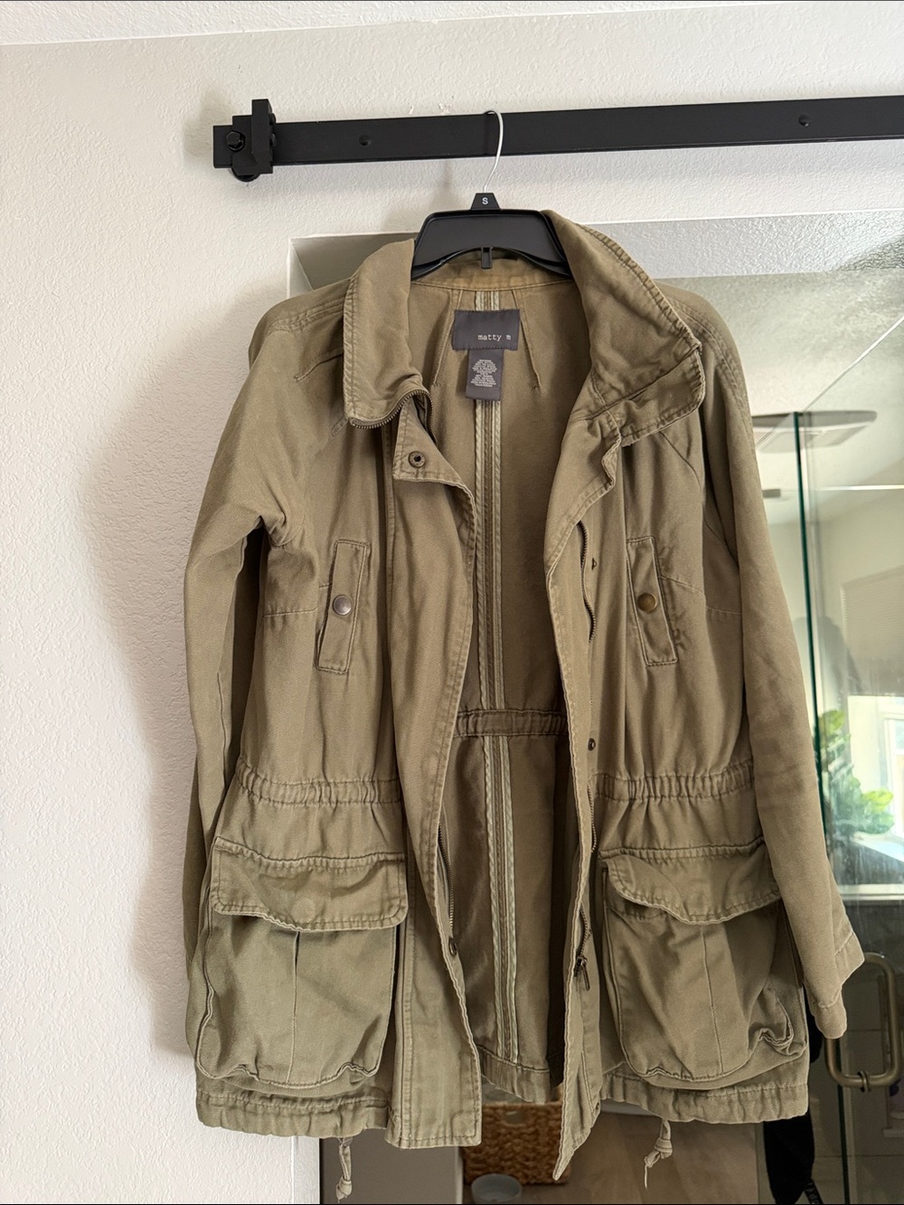 Matty M Olive Green Military Field Jacket